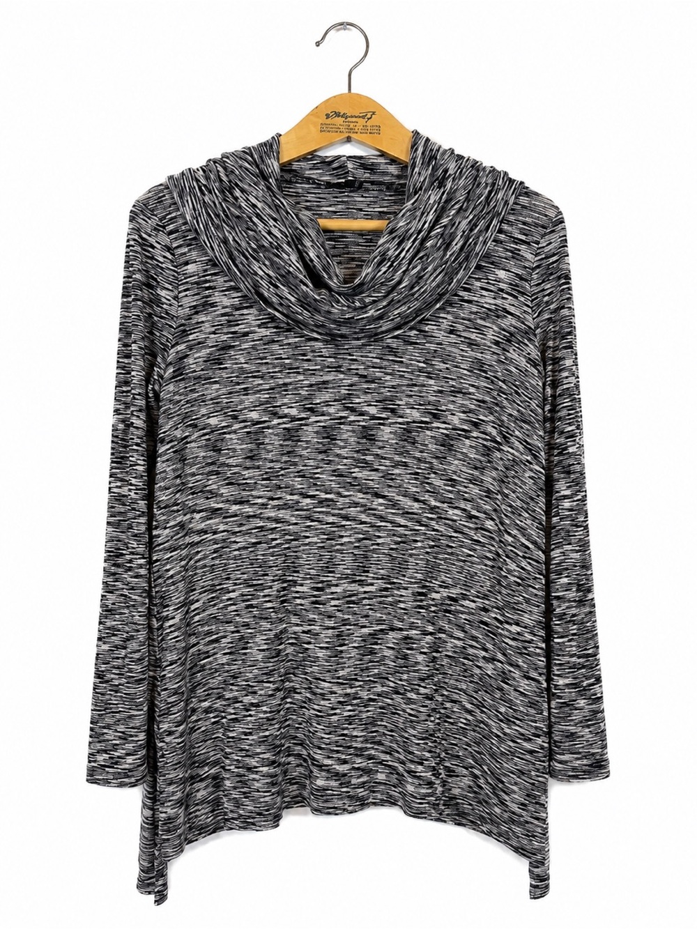 Cable & Gauge Space Dye Top Size M Gray Business Casual Office Classy Cozy Warm